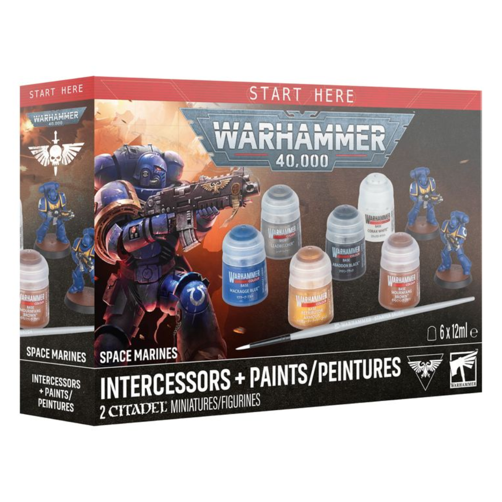 Warhammer 40,000: Space Marines: Intercessors + Paints